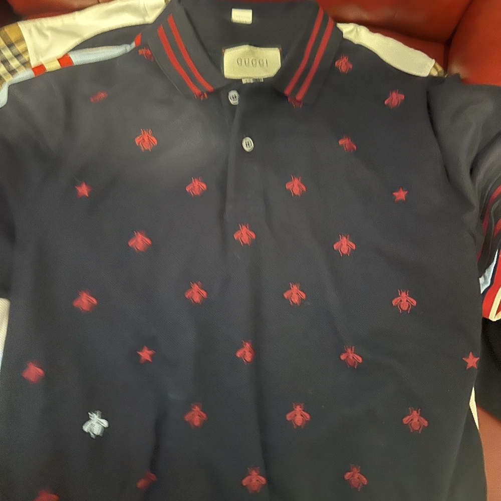Gucci Bee Star Embroidery Mens Polo
